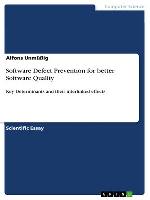 cover image of Software Defect Prevention for better Software Quality
